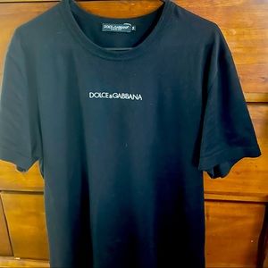 Dolce & Gabbana embroidered logo black t shirt